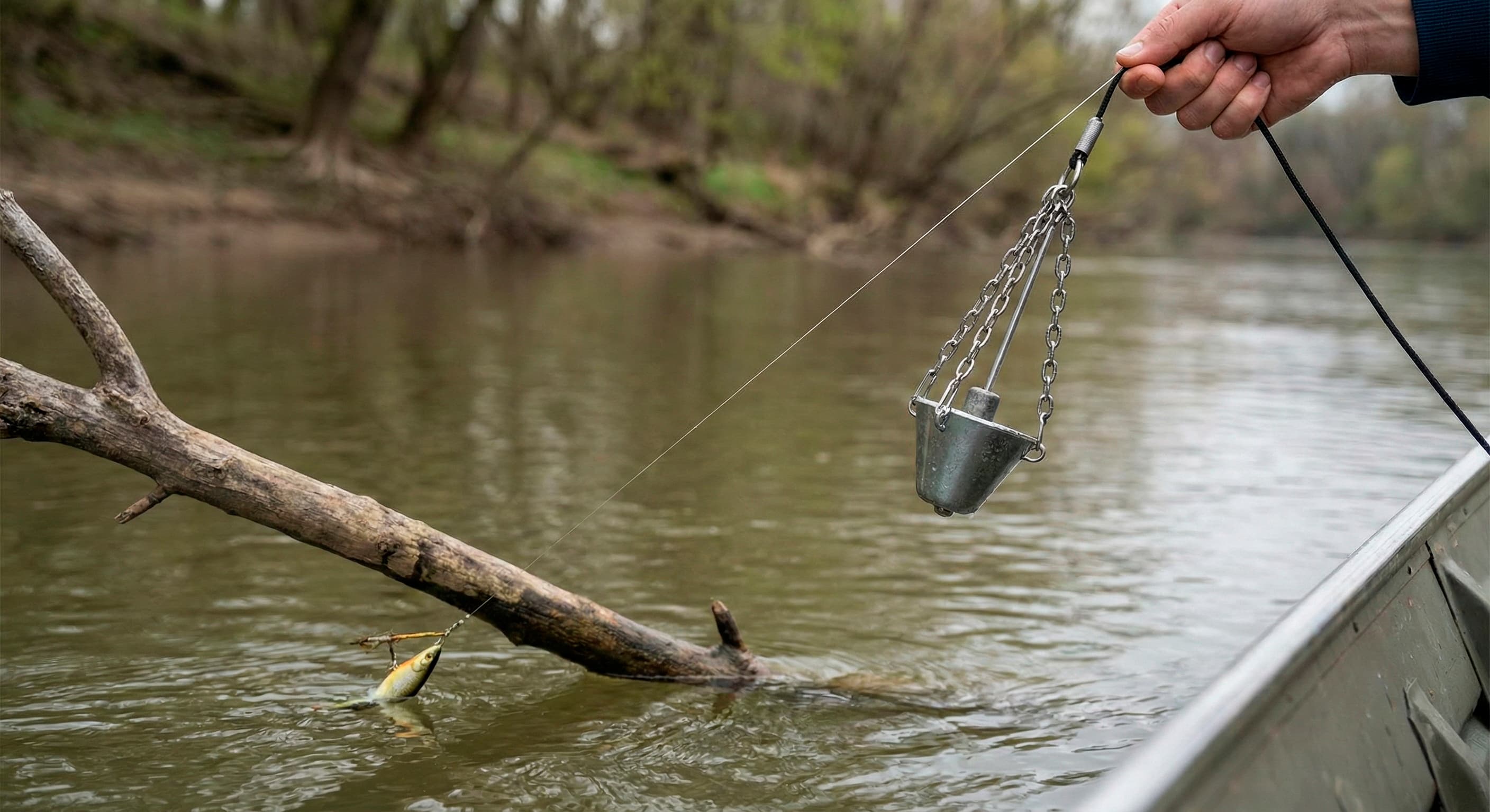 Спасение блесны от зацепа