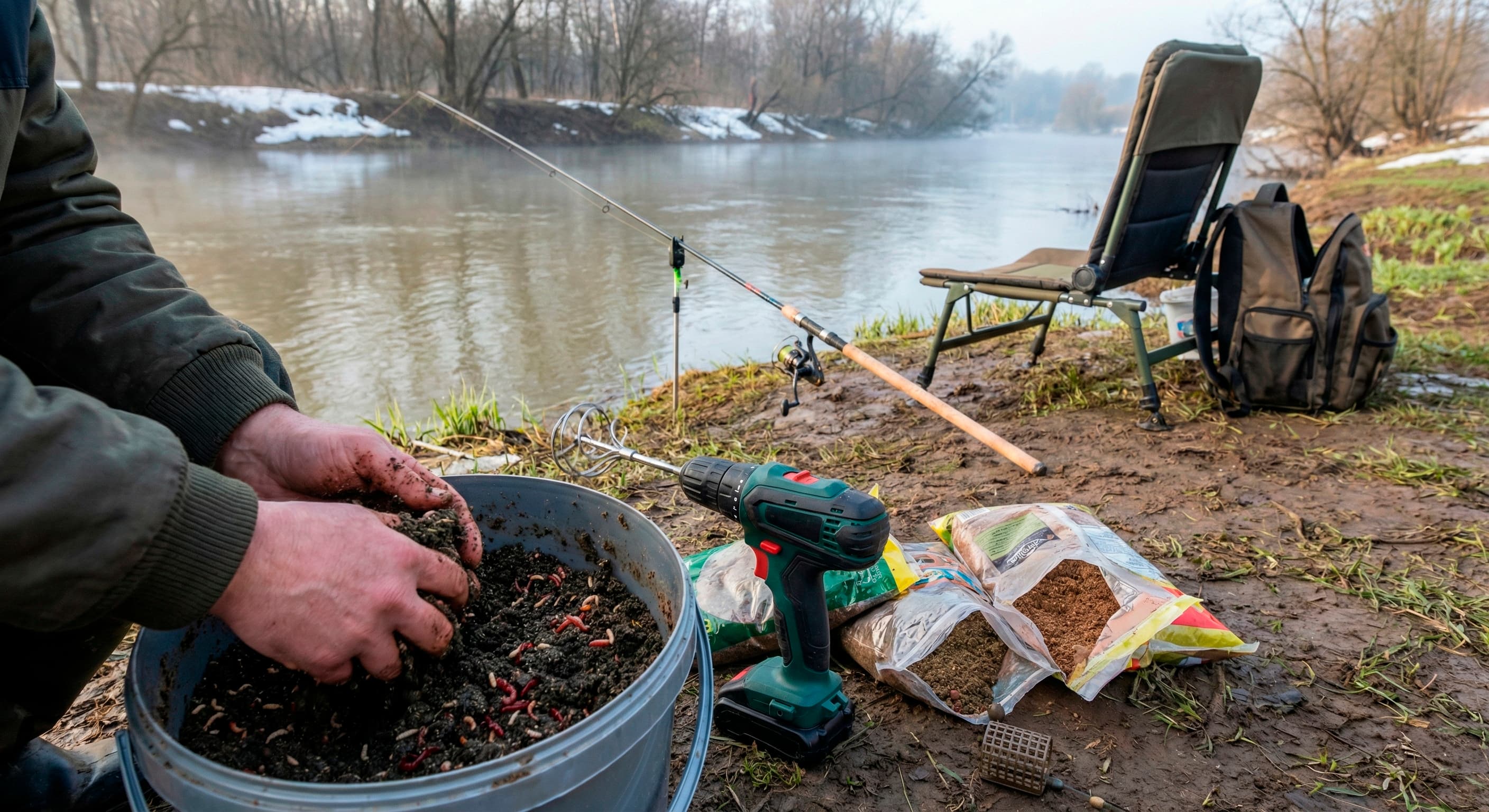 Весенняя рыбалка на фидер и прикормка